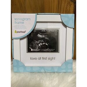 PEARHEAD "LOVE AT FIRST SIGHT" SONOGRAM FRAME FOR ULTRASOUND PHOTO 4”x3”
